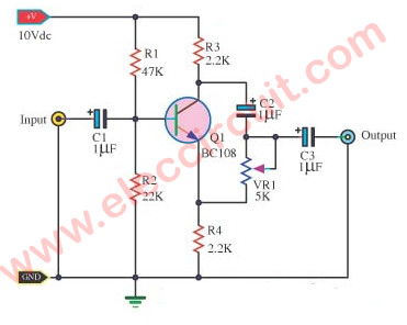 Single transistor phase shifter | ElecCircuit.com