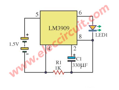 Fast LED flashing 1.5V