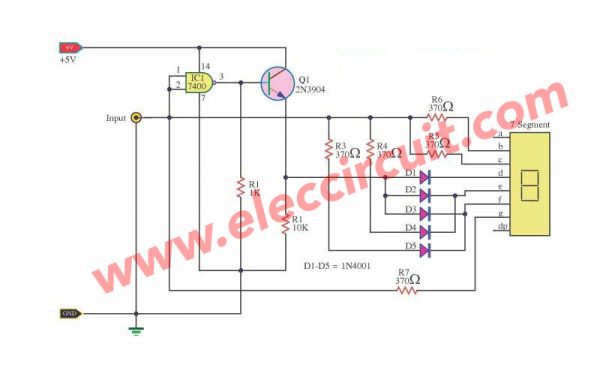 LED status TTL logic High-Low circuit