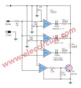 Logic Digital Tester using LM324