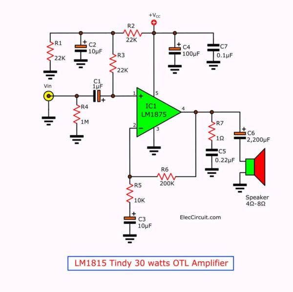 30 watts OTL Amplifier using LM1875