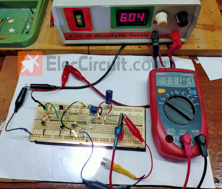 Testing 6V to 12V
Step up DC converter circuit using transistor