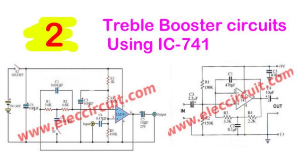 2-Treble-Booster-circuits-using-IC-741