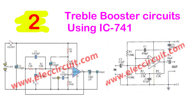 2-Treble-Booster-circuits-using-IC-741