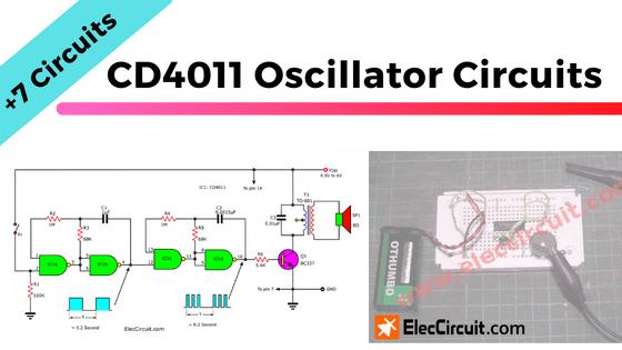 CD4011 Oscillator circuits and projects
