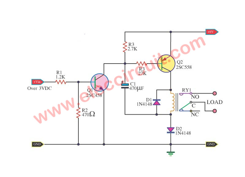 Boost up voltage for The Relay using BC558