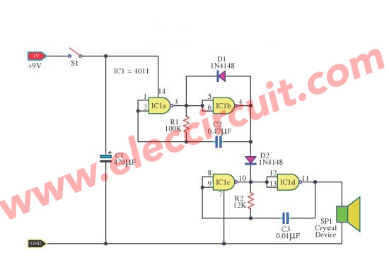 Resonance generators by 4011 CMOS Gate