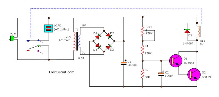 Small surge protector using delay system by C1815