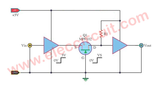 The Level Voltage of Logic Changer by a JFET