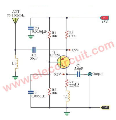 Wide band high frequency amplifier