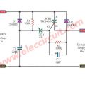 Delay to supply voltage for surge protector using SCR
