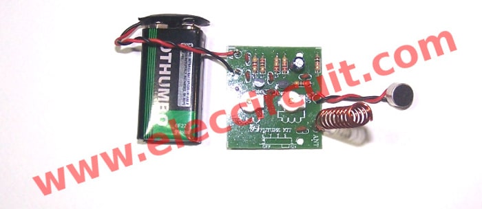 finished FM wireless microphone circuit