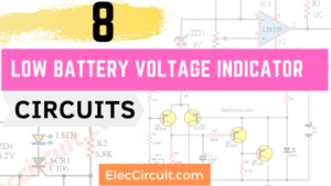 Battery low voltage alarm indicator circuits