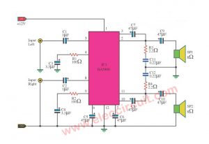 108 Power Amplifier Circuit Diagram With Pcb Layout Eleccircuit Com