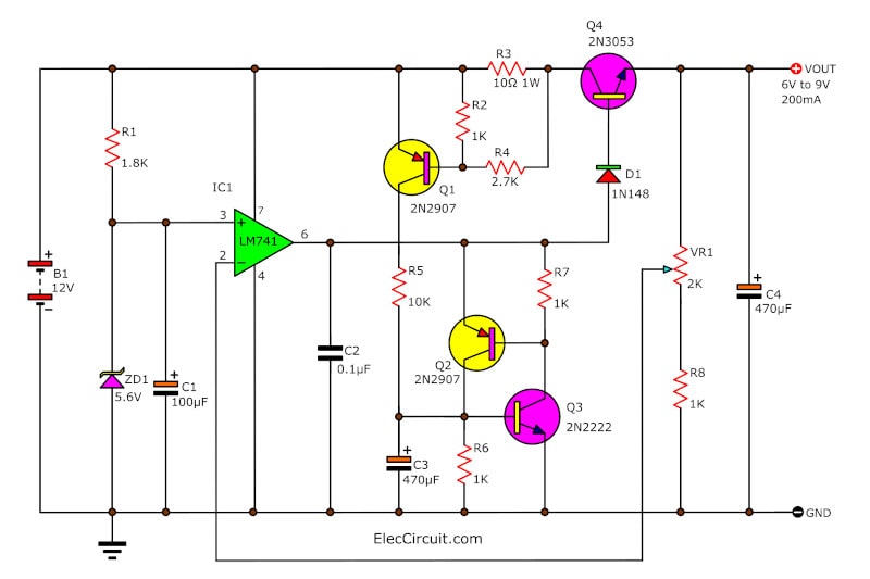 Power Supply 6V-9V for a calculater