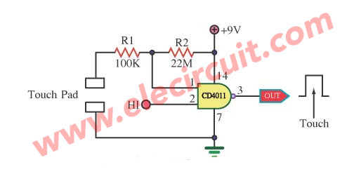 Standard Touch Switch by Gate of IC 4011