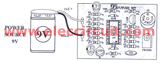 component layout of Cricket Sound effect circuit