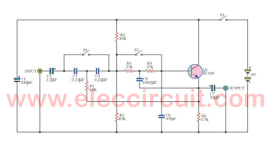 The Filter circuit for the Scratch and Rumble Noise
