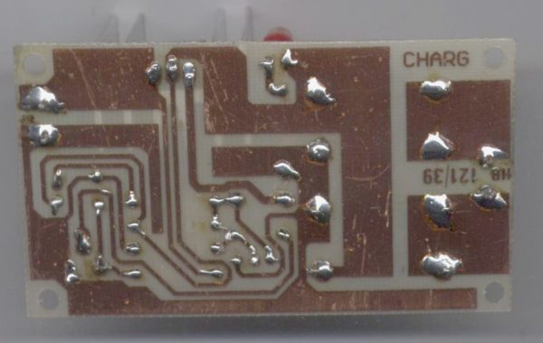soldering point of dry battery charger