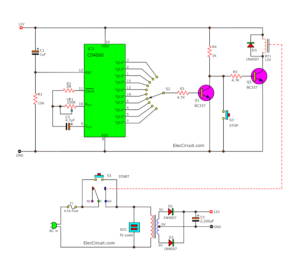 CD4060 Timer Circuit with alarm, 19S to 5 Hours | Eleccircuit