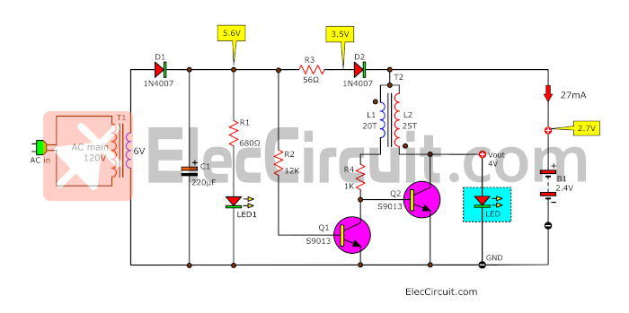 Completed simple emergency circuit