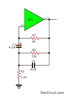 The feedback circuit for microphone