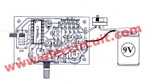 Component layout for PCB of alarm clock timer