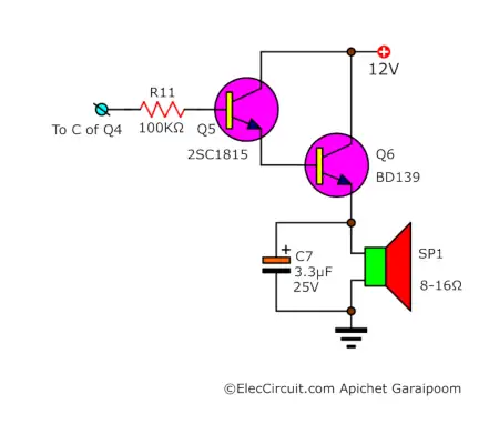 No Transformer Version with BD139 (Q7) Power Transistor
