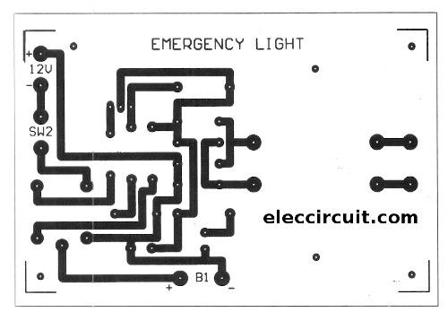 PCB layout 12V emergency lights using D313