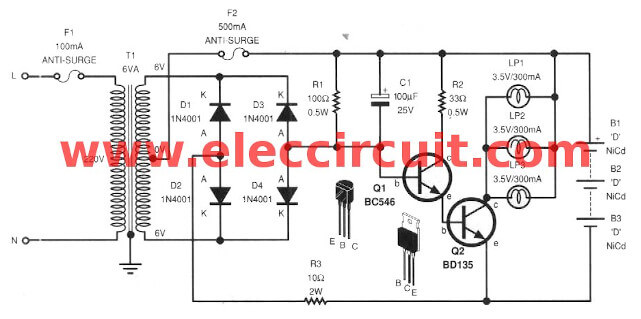 30 minutes emergency light circuit