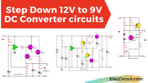 3 step down 12v to 9v converter circuits