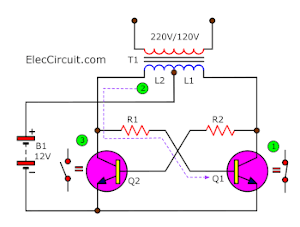 How to make simple inverter circuit diagram within 5 minutes