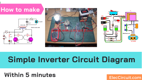 Simple Transistor Inverter circuit Diagram