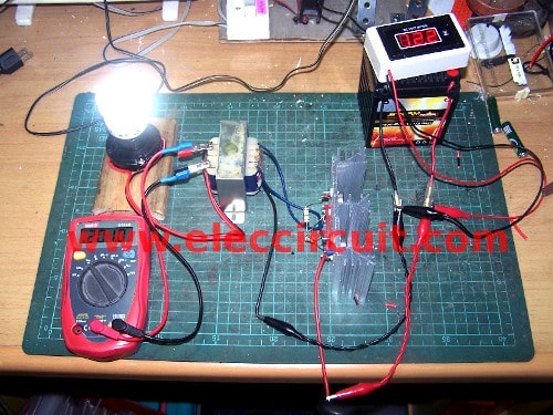 Simple inverter schematic diagram using MJ2955
