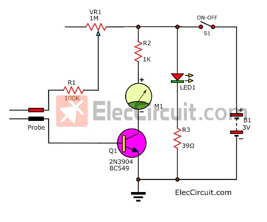 moisture meter circuit