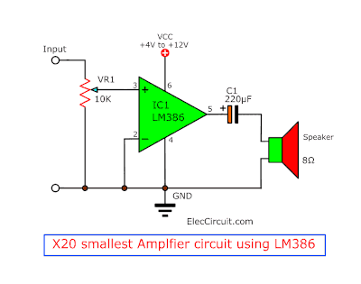 x20 amplifier using LM386