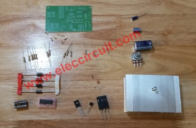 All parts on 0-30V variable power supply Circuit kits