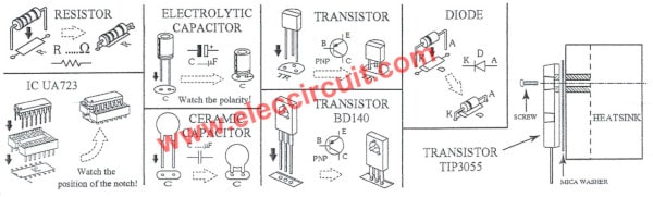 Placing components on PCB of 30V 3A variable power supply