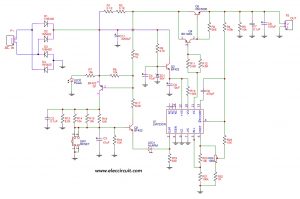 Schematic of 0-50V, 3A variable DC power supply