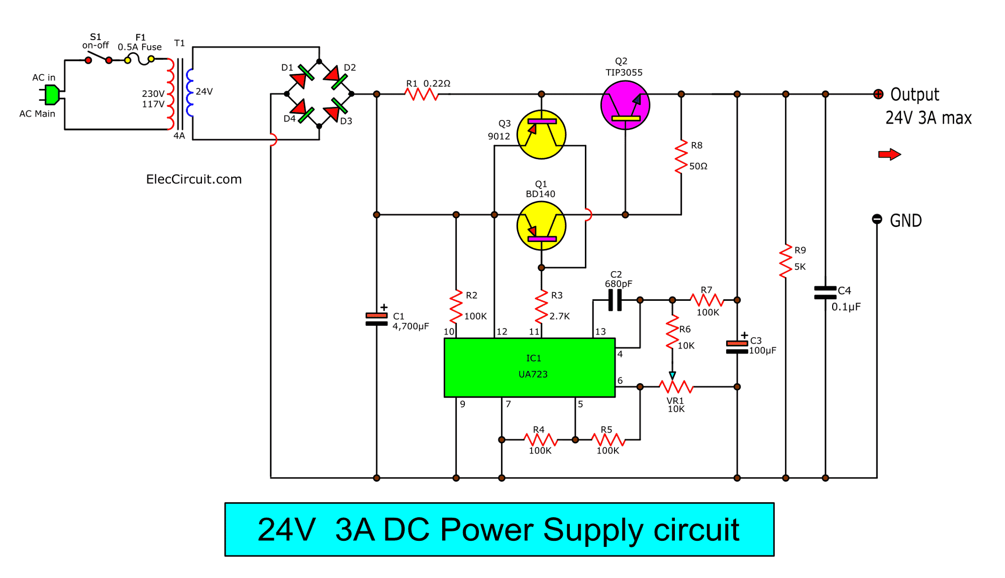 230vac to 24vdc power supply circuit diagram - Wiring Diagram and