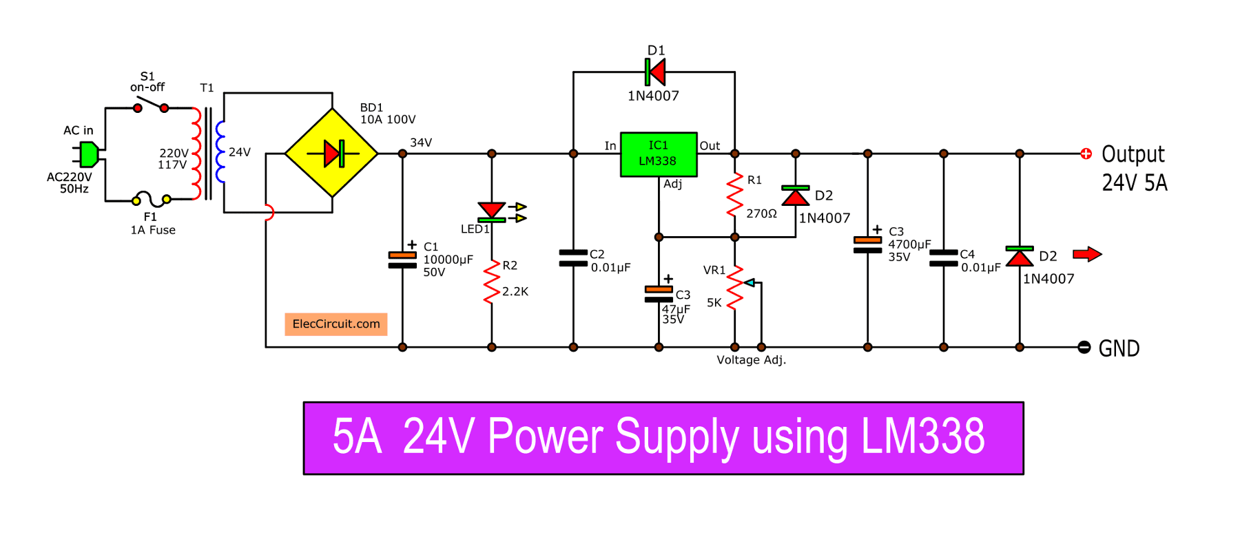 24v Power Supply Circuits