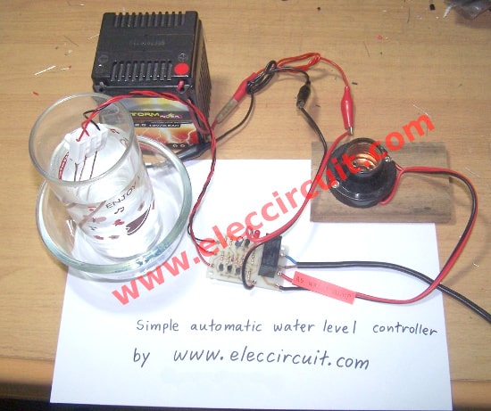 Automatic water level controller circuit project