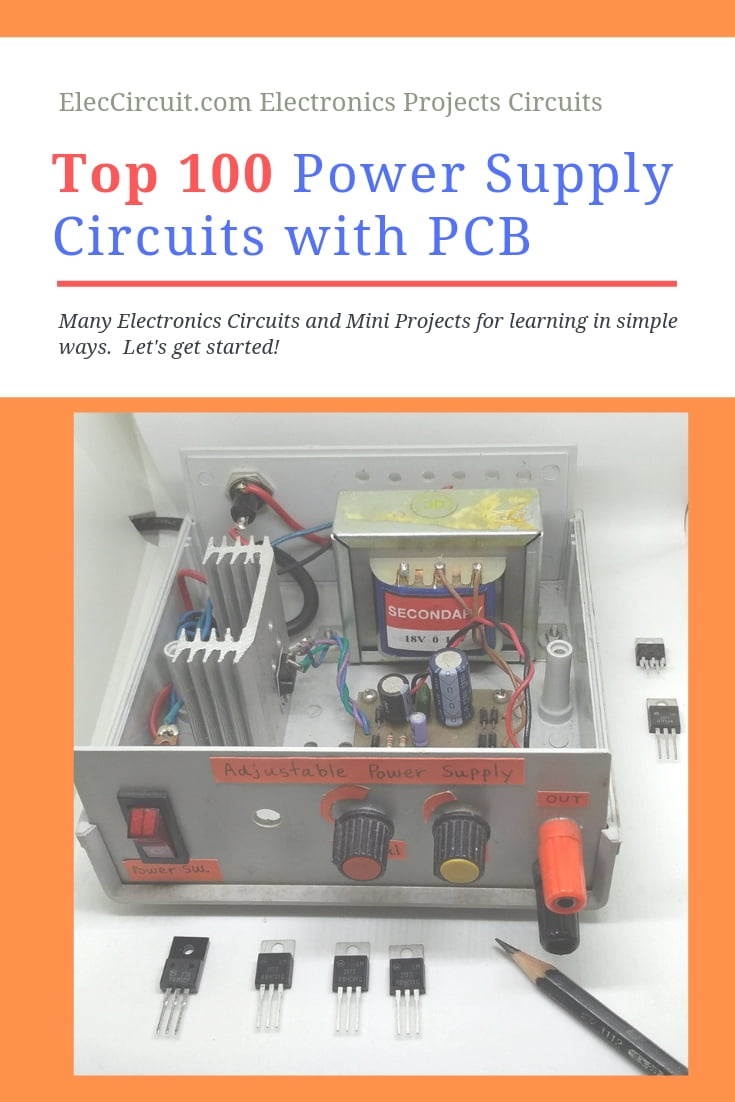 100+ Power supply circuit diagram with PCB - ElecCircuit.com