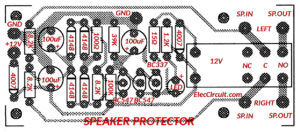 Components layout of Speaker protector