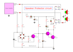 Speaker protection circuit with PCB layout - ElecCircuit.com