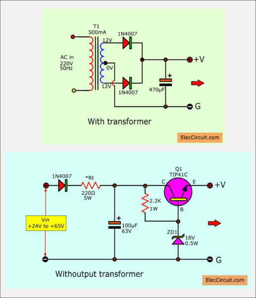 speaker protection power supply circuits