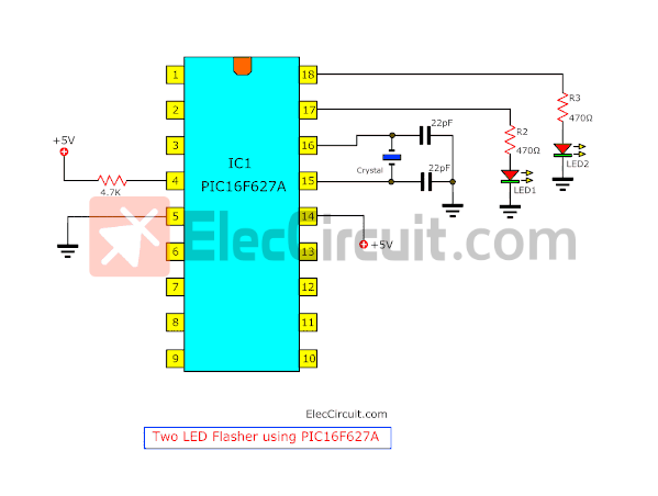 LED Flasher PIC micro controller