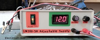 Front of LM350-3A Adjustable power supply