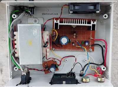 inside adjustable regulator using LM350