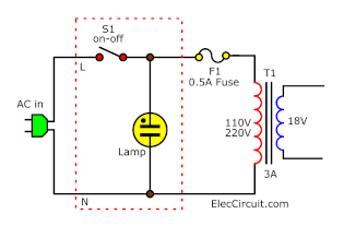 switch with neon lamp connection